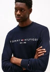 Tommy Hilfiger Logo Flex Crew Neck Sweatshirt, Desert Sky