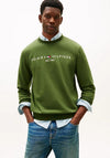 Tommy Hilfiger Logo Flex Crew Neck Sweatshirt, Pine Green