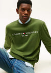 Tommy Hilfiger Logo Flex Crew Neck Sweatshirt, Pine Green