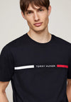 Tommy Hilfiger Logo Panel T-Shirt, Navy