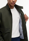 Tommy Hilfiger Logo Patch Harrington Jacket, Eclipse Green