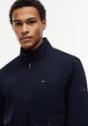 Tommy Hilfiger Logo Patch Harrington Jacket, Navy
