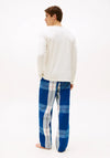 Tommy Hilfiger Long Sleeve Pyjama Set, Ivory & Blue Multi