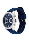 Tommy Hilfiger Men's 1792027 Blaze Watch, Navy & Silver