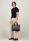 Tommy Hilfiger Men’s Central Slim Laptop Bag, Dark Grey