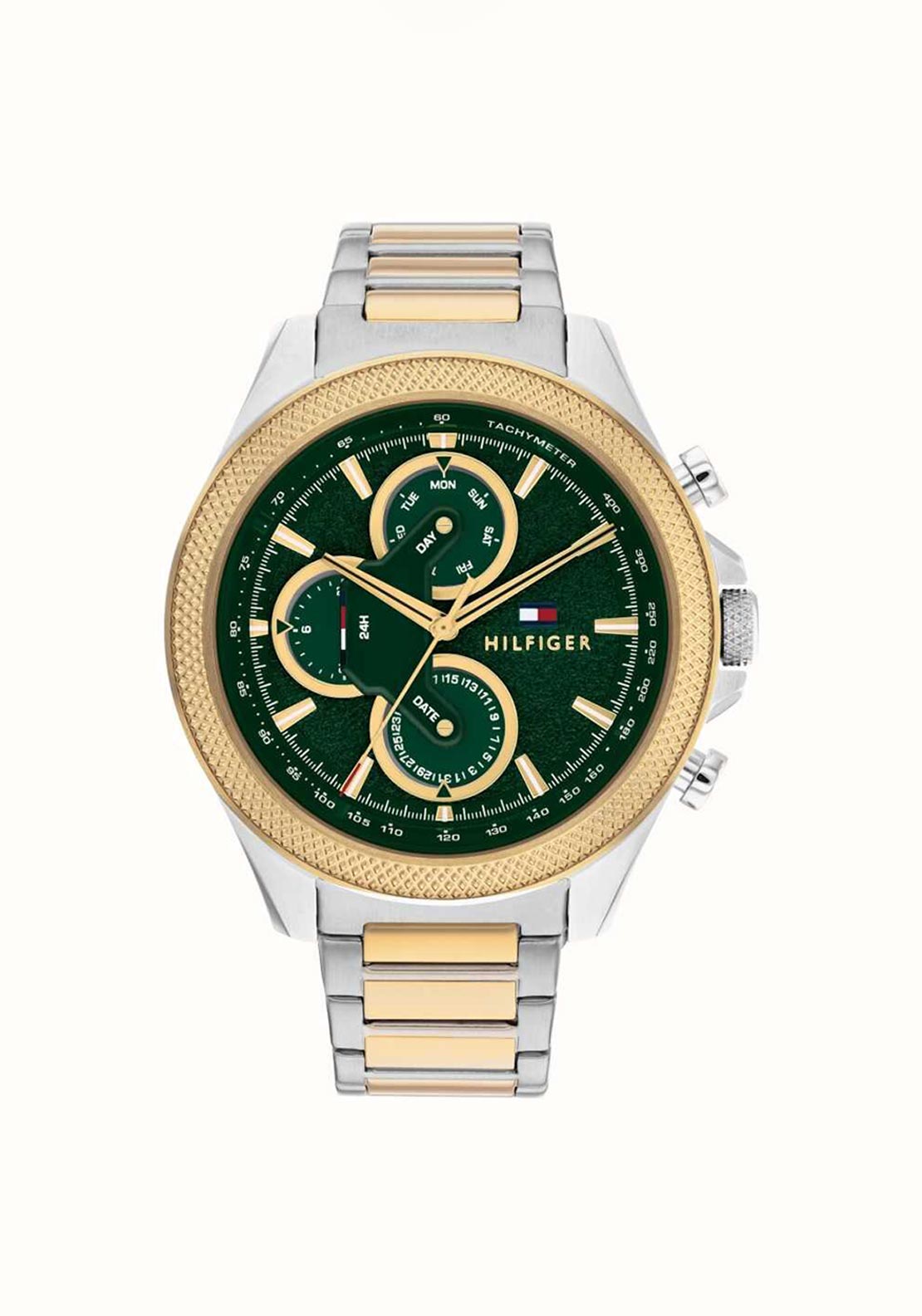 Tommy Hilfiger Men’s Clark Watch, Gold & Green