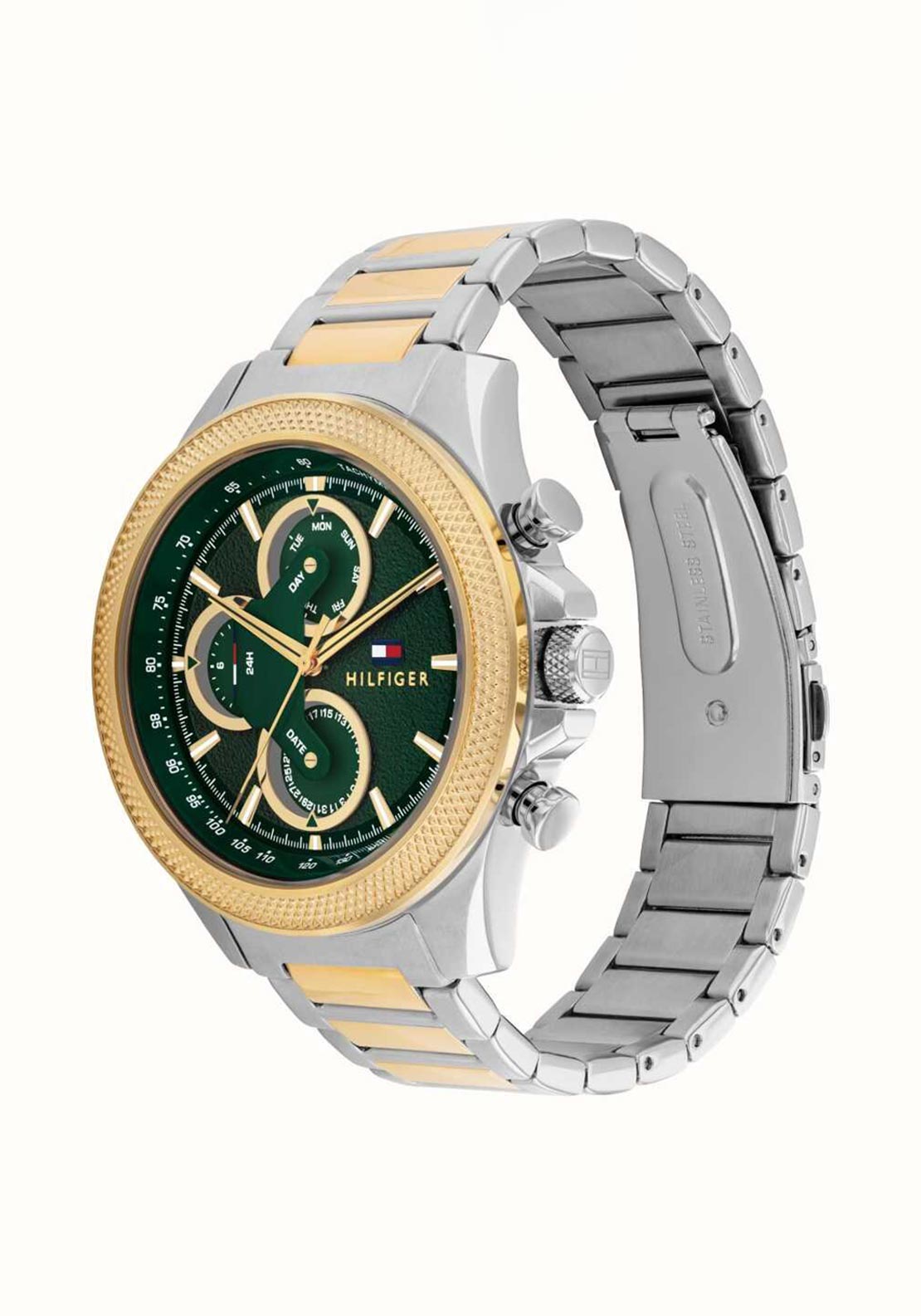 Tommy Hilfiger Men’s Clark Watch, Gold & Green