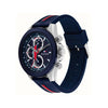 Tommy Hilfiger Men’s Clark Silicone Strap Watch, Silver & Blue
