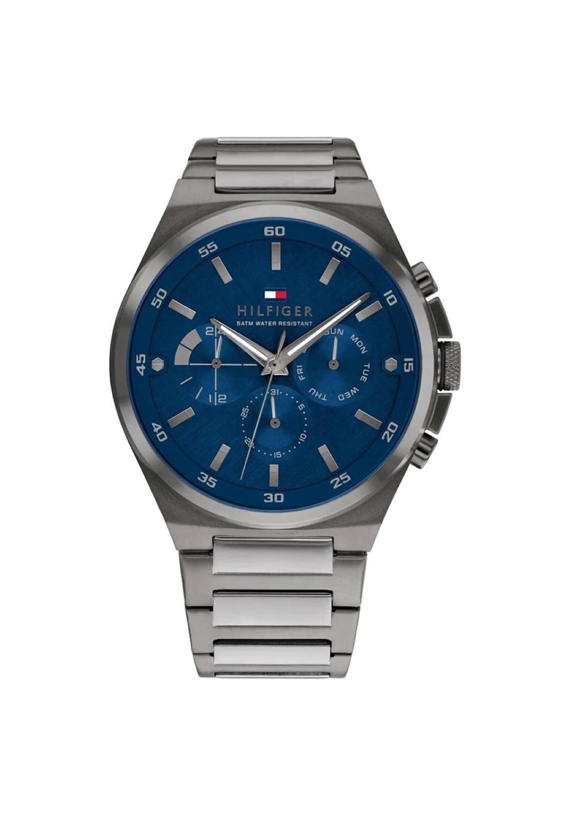Tommy Hilfiger Men’s Dexter Watch, Gunmetal & Blue