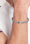 Tommy Hilfiger Men’s Steel Braided Bracelet, Silver