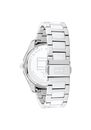 Tommy Hilfiger Men’s Tyler Watch, Silver & Green