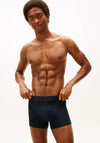 Tommy Hilfiger 3 Pack Metallic Waistband Trunks, Burgundy Multi