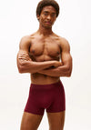 Tommy Hilfiger 3 Pack Metallic Waistband Trunks, Burgundy Multi