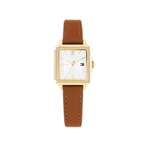 Tommy Hilfiger Ladies Mia Watch, Gold & Tan