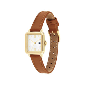 Tommy Hilfiger Ladies Mia Watch, Gold & Tan