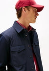 Tommy Hilfiger Mixed Panel Overshirt, Navy