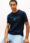 Tommy Hilfiger Mono Jersey Logo T-Shirt, Navy