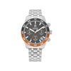 Tommy Hilfiger Men’s Monogram Chronograph Watch, Silver & Orange