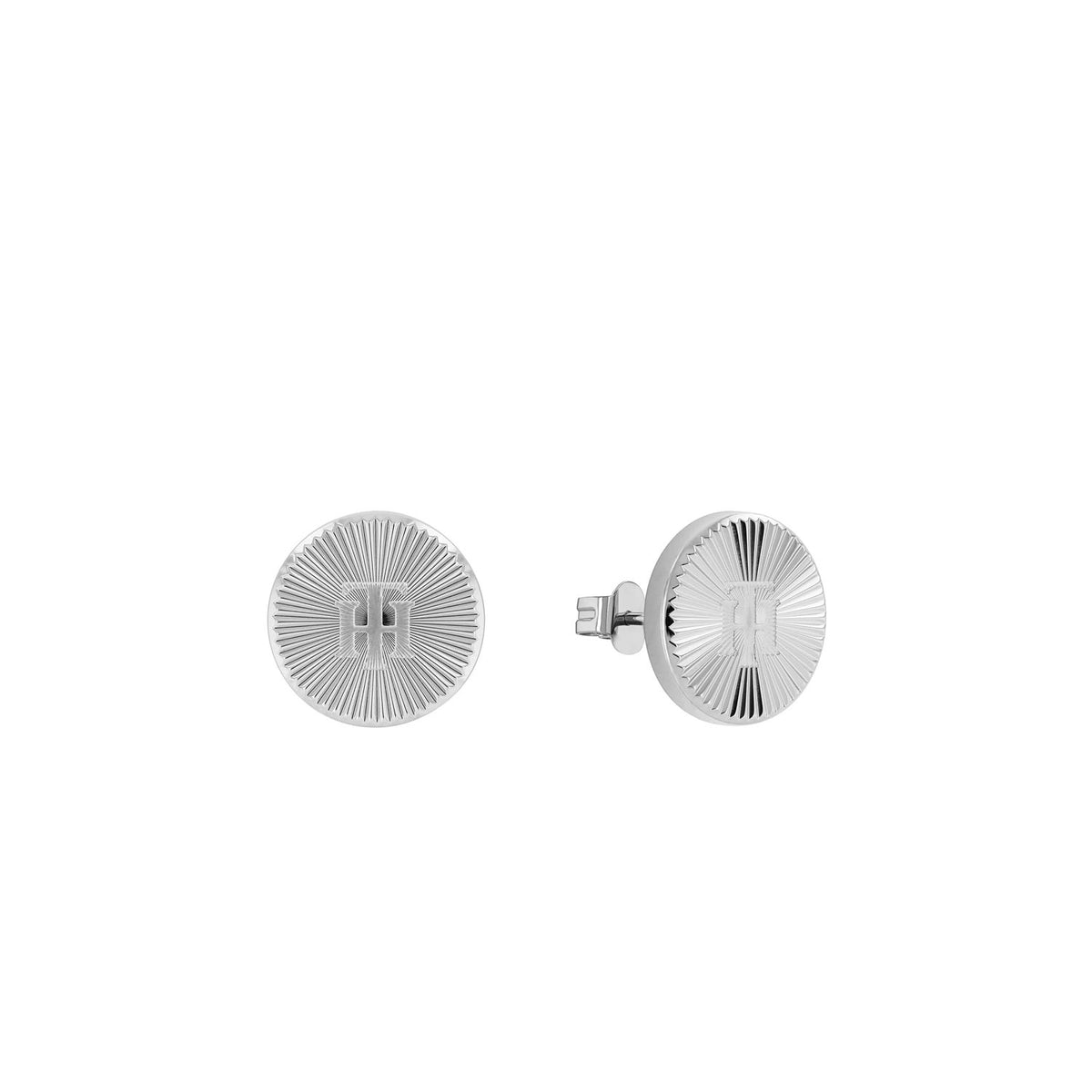 Tommy Hilfiger TH Monogram Earrings, Silver