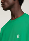Tommy Hilfiger Monogram Embroidery T-Shirt, Olympic Green