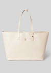 Tommy Hilfiger Chic Monogram Plaque Large Tote Bag, Classic Beige