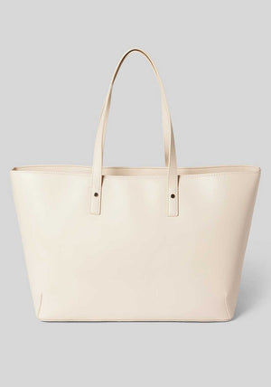 Tommy Hilfiger Chic Monogram Plaque Large Tote Bag, Classic Beige
