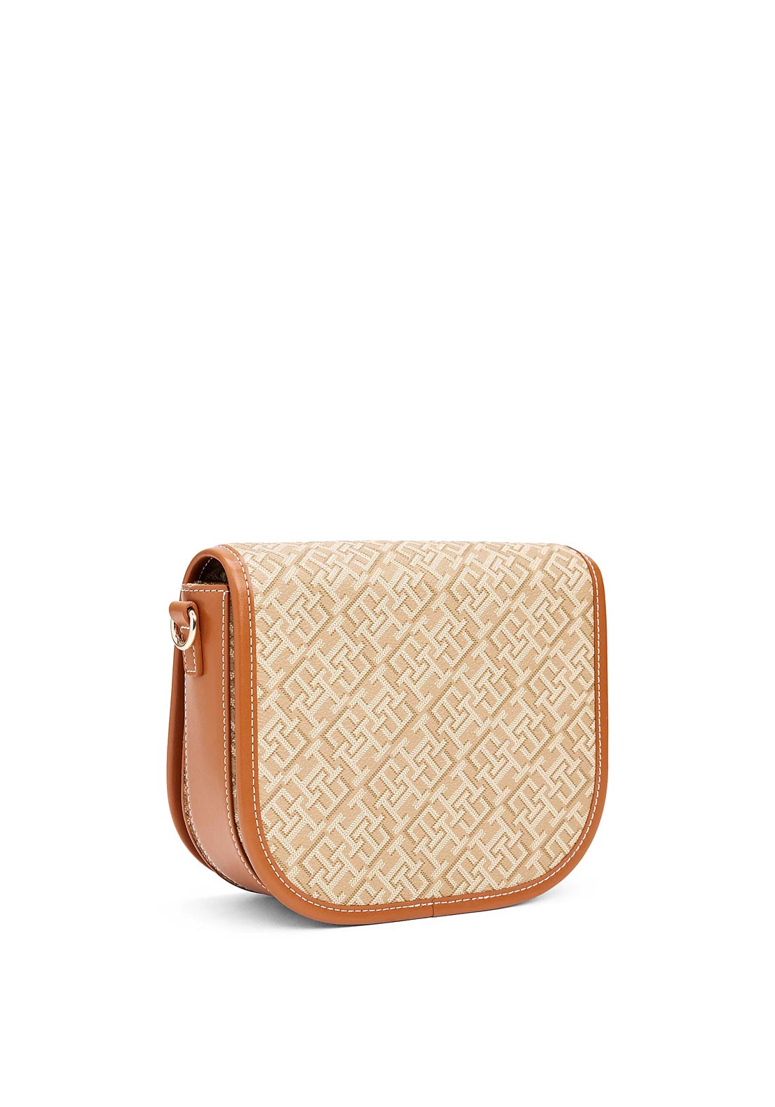 Tommy Hilfiger Monogram Saddle Crossbody Bag, Warm Beige