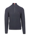 Tommy Hilfiger Oval Waffle Knit Quarter Zip Sweater, Desert Sky