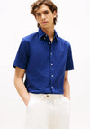 Tommy Hilfiger Short Sleeve Oxford Shirt, Dark Blue
