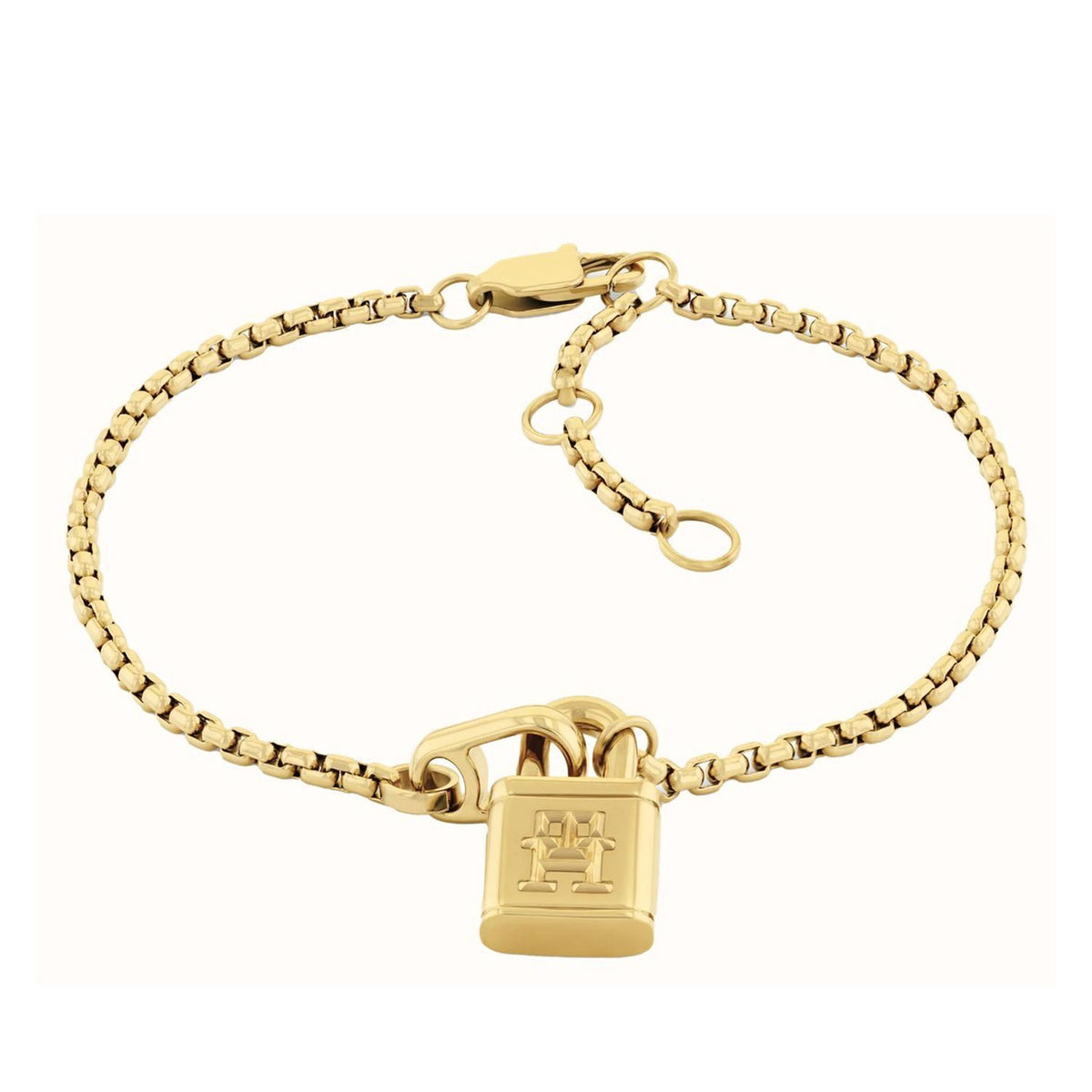 Tommy Hilfiger Ladies Padlock Bracelet, Gold