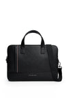 Tommy Hilfiger Pebble Leather Laptop Bag, Black