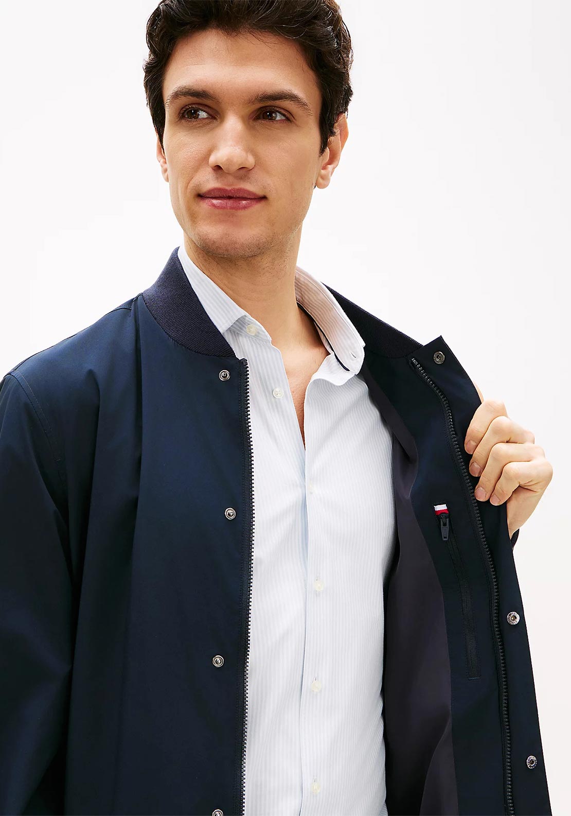 Tommy Hilfiger Performance Water Repellent Bomber Jacket, Navy