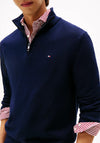 Tommy Hilfiger Pima Cotton Half Zip Sweater, Desert Sky