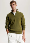 Tommy Hilfiger Pima Cotton Half Zip Sweater, Putting Green