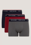 Tommy Hilfiger Premium Essentials 3 Pack Trunks, Rouge Multi