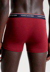 Tommy Hilfiger Premium Essentials 3 Pack Trunks, Rouge Multi