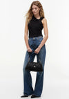 Tommy Hilfiger Quilted TH Monogram Shoulder Bag, Black