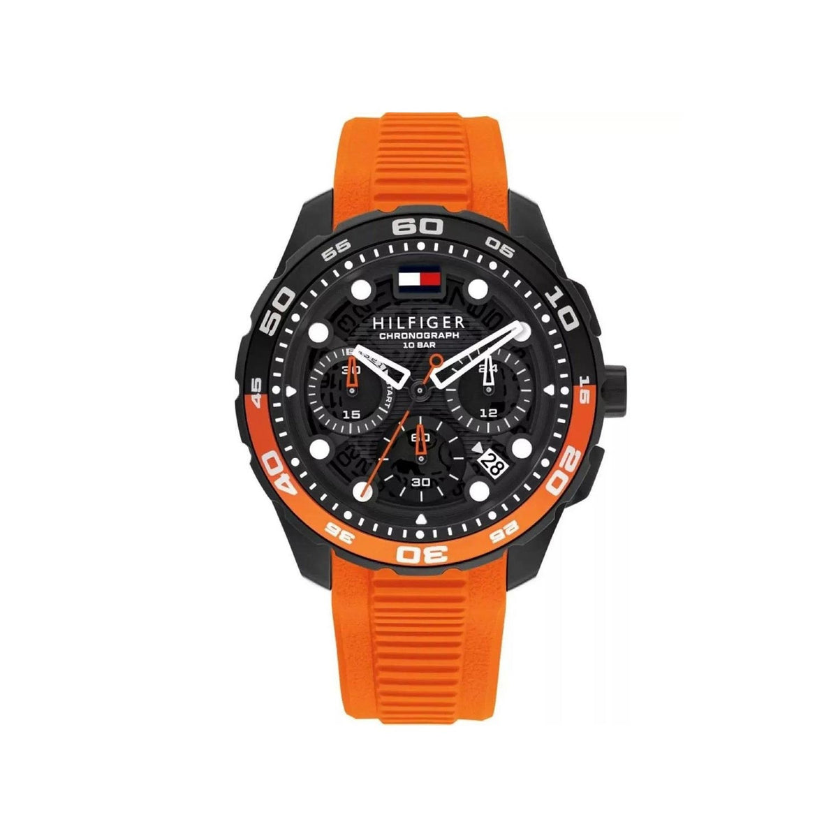 Tommy Hilfiger Men’s Regatta Watch, Orange & Black