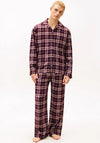 Tommy Hilfiger Relaxed Flannel Pyjama Set, Burgundy Multi