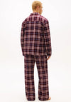 Tommy Hilfiger Relaxed Flannel Pyjama Set, Burgundy Multi