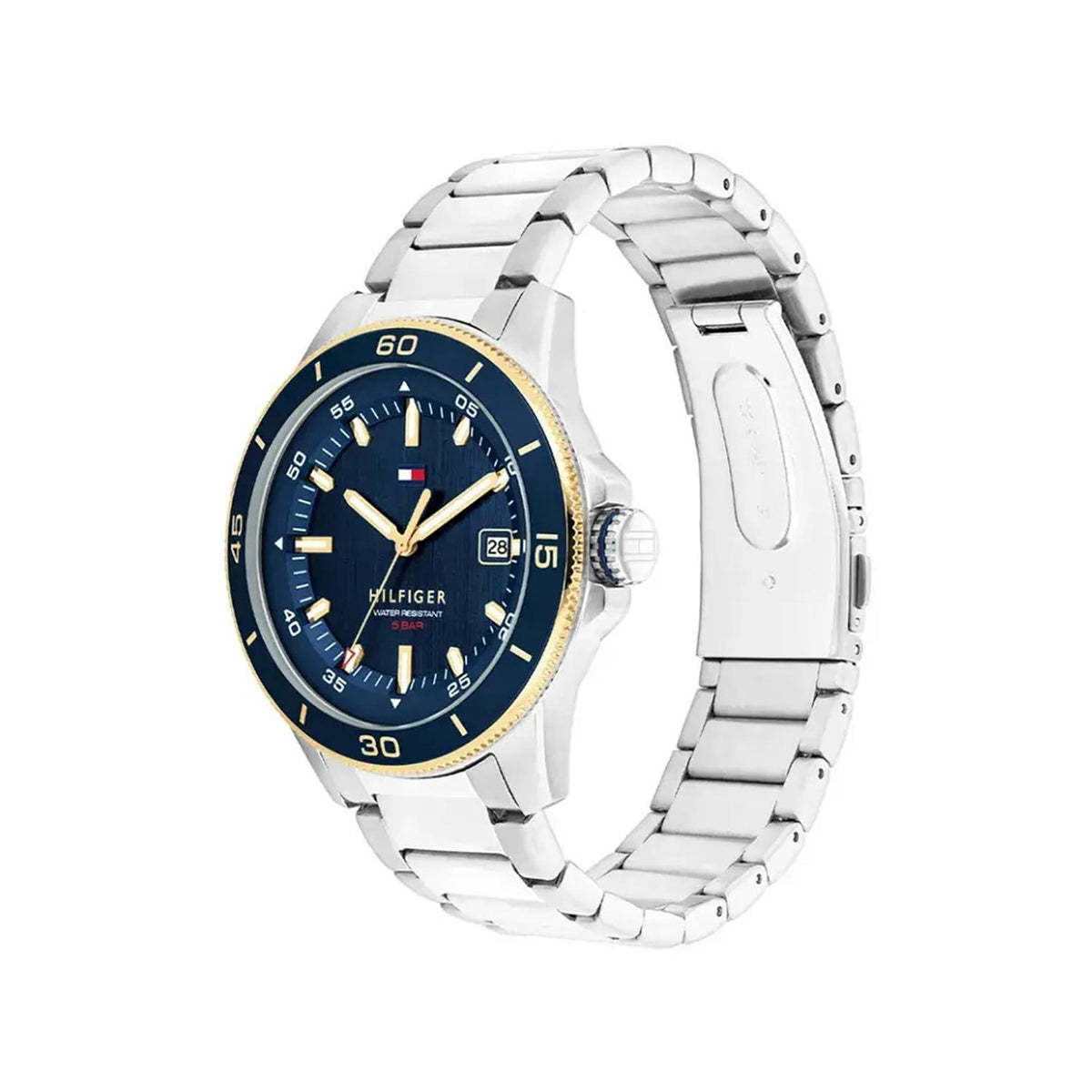 Tommy Hilfiger Men’s Remy Watch, Silver & Navy