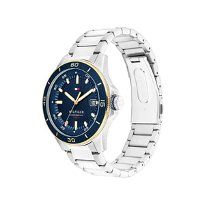 Tommy Hilfiger Men’s Remy Watch, Silver & Navy