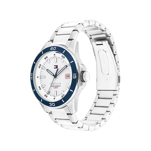 Tommy Hilfiger Men’s Remy Watch, Silver & Navy