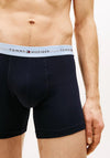 Tommy Hilfiger Signature Cotton Essentials 3 Pack Boxer Briefs, Sweet Blue Multi