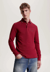 Tommy Hilfiger Signature Tipped Polo Shirt, Rouge