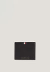 Tommy Hilfiger Men’s Signature Premium Leather Small Wallet, Black
