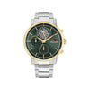 Tommy Hilfiger Men’s Stewart Green Dial Watch, Silver & Gold