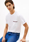 Tommy Hilfiger Stripe Pocket T-Shirt, White