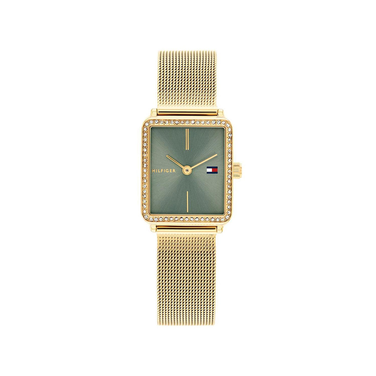 Tommy Hilfiger Ladies Tea Watch, Gold & Sage Green
