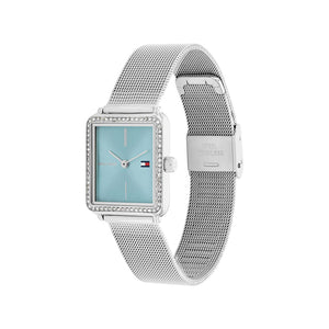 Tommy Hilfiger Ladies Tea Watch, Silver & Blue